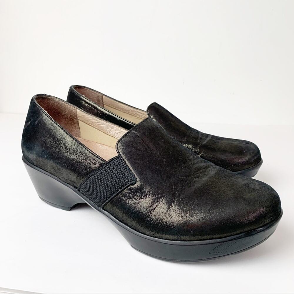 Dansko Brown Metallic Bronze Slip On Loafers SZ 40